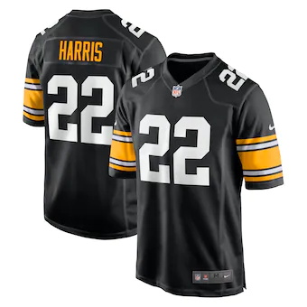 mens nike najee harris black pittsburgh steelers game playe